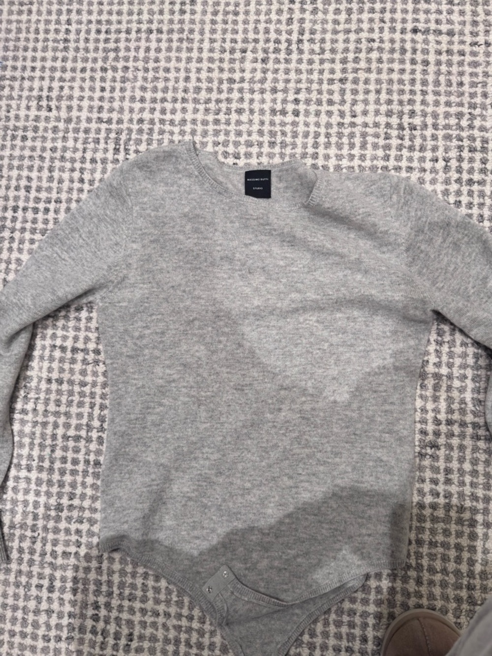 Gray Crewneck Sweater Bodysuit